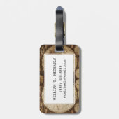 Étiquette À Bagage Carte vintage (Dos Vertical)