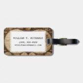 Étiquette À Bagage Carte vintage (Dos horizontal)