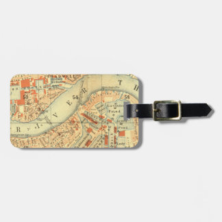 Étiquette À Bagage Carte Vintage de Londres Thames