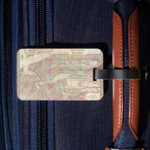 Étiquette À Bagage Carte vintage de New York City - Personnalisé