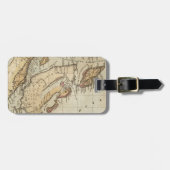 Étiquette À Bagage Carte vintage des Bahamas (1823) (Devant horizontal)