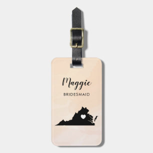 Étiquette À Bagage Carte Virginie Balise de bagage, Mariage Bienvenue