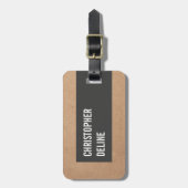 Étiquette À Bagage Carton unique cool Gris Gris (Devant Vertical)