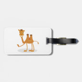 Étiquette À Bagage Cartoon Camel Smiling Desert Animal Character (Dos horizontal)