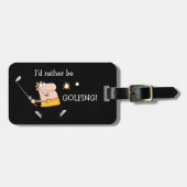 Étiquette À Bagage Cartoon Golfer (Devant horizontal)