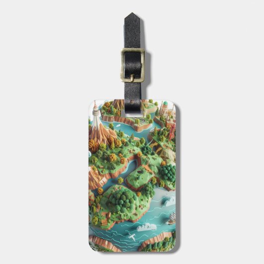 Étiquette À Bagage Cartoon Planet (Devant Vertical)