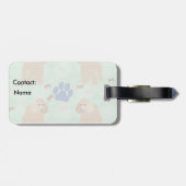 Étiquette À Bagage Cartoon Poodle (Dos horizontal)