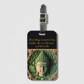 Étiquette À Bagage Carture bouddhiste avec Feuilles & Orbes Génératio (Devant Vertical)