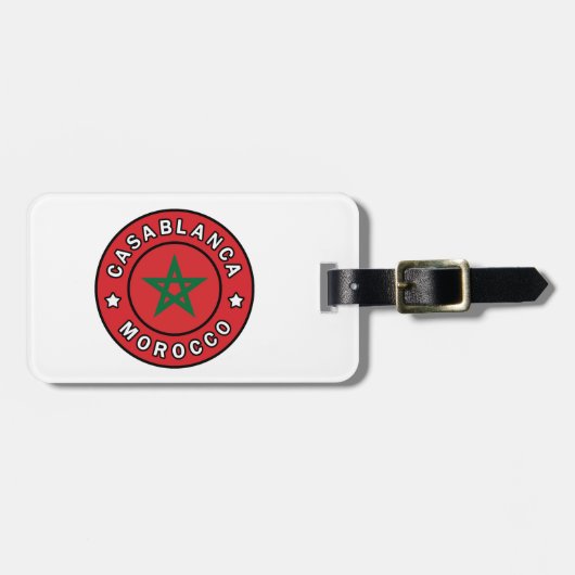 Étiquette À Bagage Casablanca Maroc (Devant horizontal)