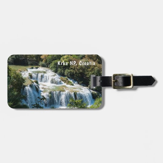 Étiquette À Bagage Cascade dans le Parc national de Krka - Dalmatie, (Devant horizontal)