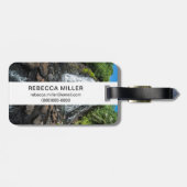 Étiquette À Bagage Cascade tropicale de Kepirohi (Dos horizontal)