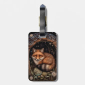 Étiquette À Bagage Case Porte-monnaie Fox de minuit (Dos Vertical)