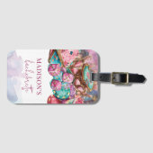 Étiquette À Bagage Casino Gambling Bachelorette Luxe Rose (Devant Horizontal)