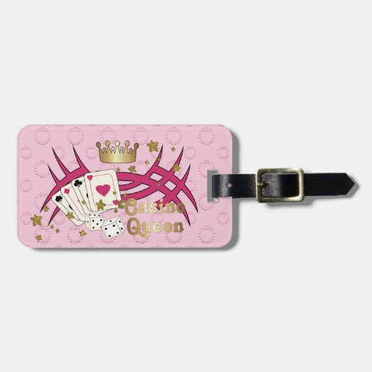 Étiquette À Bagage Casino Queen - Personnaliser (Devant horizontal)