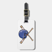 Étiquette À Bagage Casque de baseball et chauves-souris (Devant Vertical)