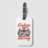 Étiquette À Bagage Casque de course (Devant Vertical)
