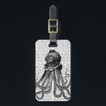 Étiquette À Bagage Casque de pieuvre et de plongée<br><div class="desc">Côtière et tropicale</div>