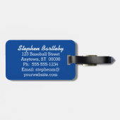 Étiquette À Bagage Casquette de baseball Bats Diamond Nom personnalis (Dos horizontal)