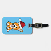 Étiquette À Bagage Casquette de Père Noël de Noël de Gallois de (Devant horizontal)