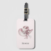 Étiquette À Bagage Casquette Pink Cowgirl (Devant Vertical)
