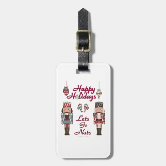 Étiquette À Bagage Casse-Noisette de Fête Faisons les Fous (Devant Vertical)