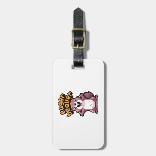 Étiquette À Bagage Castor Eager (Devant Vertical)