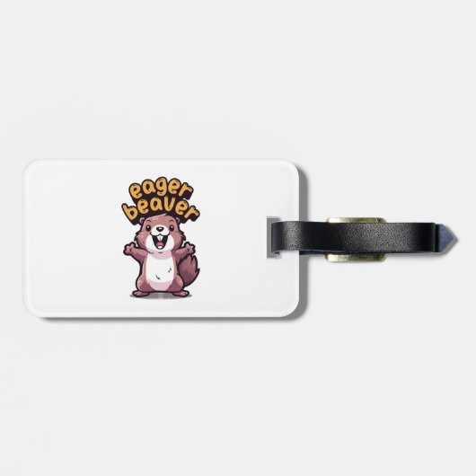 Étiquette À Bagage Castor Eager (Dos horizontal)