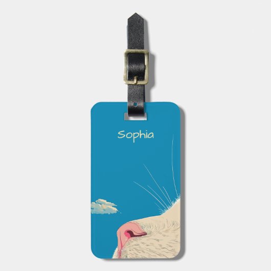 Étiquette À Bagage Cat and Cloud (Devant Vertical)