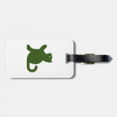 Étiquette À Bagage Cat dit bonjour (Dos horizontal)