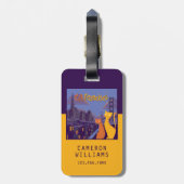 Étiquette À Bagage Cat Francisco (Dos Vertical)