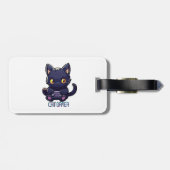 Étiquette À Bagage Cat Gamer (Dos horizontal)