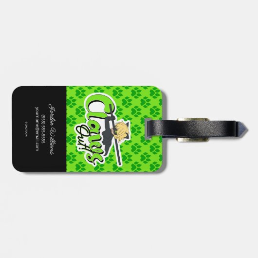 Étiquette À Bagage Cat Noir | Claws Out ! (Dos horizontal)