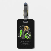 Étiquette À Bagage Cat Noir | Graphisme de découpe (Dos Vertical)