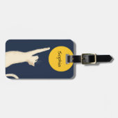 Étiquette À Bagage Cat Reaching for the Moon (Devant horizontal)
