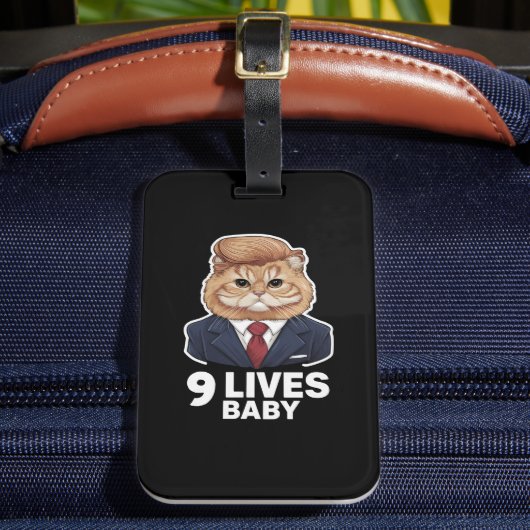 Étiquette À Bagage Cat Trump 9 Lives Baby (Insitu Rectoal 2)