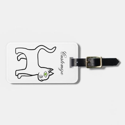 Étiquette À Bagage Cat vert Thunder_Cove (Devant horizontal)