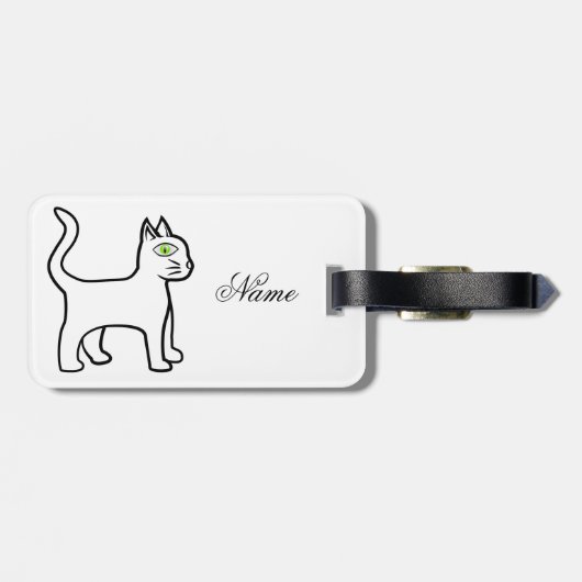 Étiquette À Bagage Cat vert Thunder_Cove (Dos horizontal)