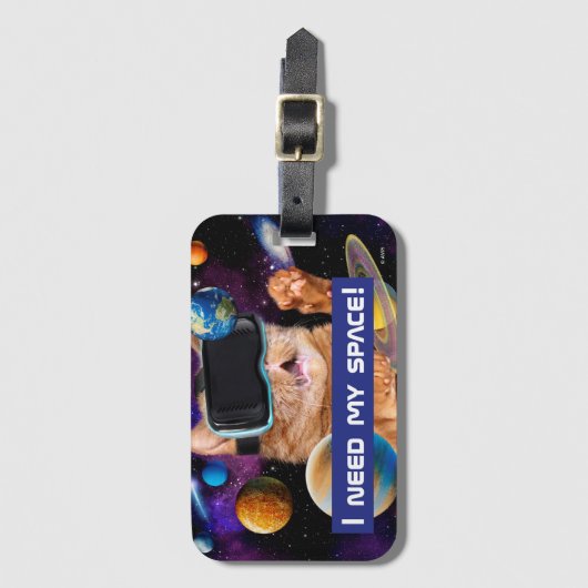 Étiquette À Bagage Cat VR dans l'espace (Devant Vertical)