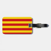 Étiquette À Bagage Catalogne Drapeau & Catalan - La Senyera /travel (Dos horizontal)