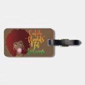 Étiquette À Bagage Catch Vol non sentiments Red Afro Bubblegum Brown (Dos horizontal)