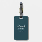 Étiquette À Bagage Catstronaut Whimsical dans l'espace, Chats sur Mar (Dos Vertical)