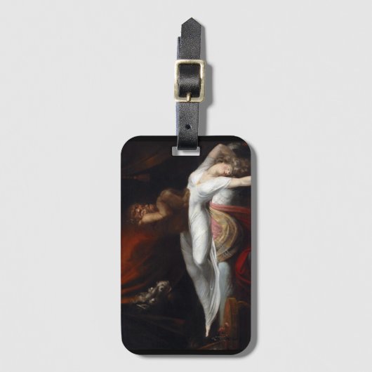 Étiquette À Bagage Cauchemar par Henry Fuseli Gothic Macabre Dark Art (Devant Vertical)
