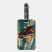 Étiquette À Bagage Cavalier King Beach Surf Peinture (Dos Vertical)