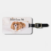 Étiquette À Bagage Cavalier King Charles Ne me perds pas (Devant horizontal)