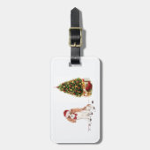 Étiquette À Bagage Cavalier King Charles Spaniel Funny Christmas Chie (Devant Vertical)