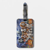 Étiquette À Bagage Cavalier King Charles Spaniel Halloween Éffrayant (Dos Vertical)