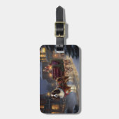 Étiquette À Bagage Cavalier King Charles Spaniel Noël Festive (Devant Vertical)