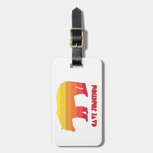 Étiquette À Bagage Cave Junction Oregon Rainbow Bear (Devant Vertical)