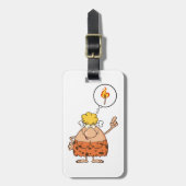 Étiquette À Bagage Cavewoman pense au bâton de feu (Devant Vertical)