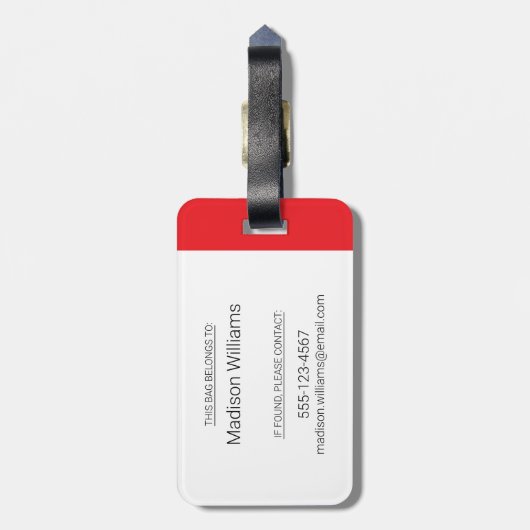 Étiquette À Bagage CBC Canada Lire (Dos Vertical)